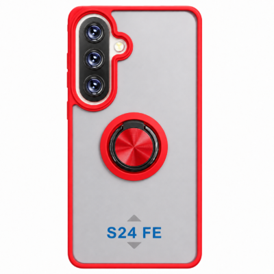 Funda con Anillo Integrado para Samsung S24 FE - Rojo