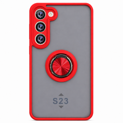 Funda con Anillo Integrado para Samsung S23 - Rojo