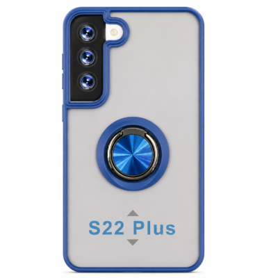 Funda con Anillo Integrado para Samsung S22 PLUS - Azul