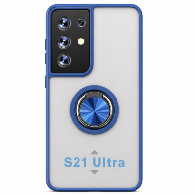 Funda con Anillo Integrado para Samsung S21 - Azul