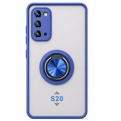 Funda con Anillo Integrado para Samsung S20 - Azul