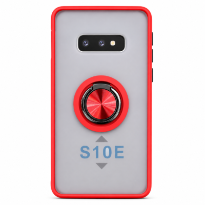 Funda con Anillo Integrado para Samsung S10 E - Rojo
