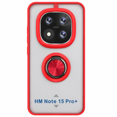 Funda con Anillo Integrado para Xiaomi Redmi Note 15 Pro Plus 5G - Rojo