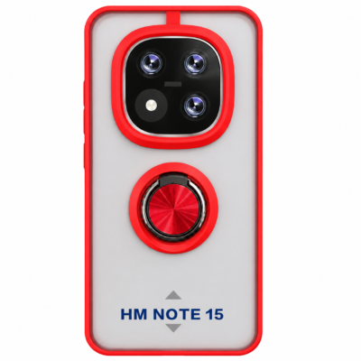 Funda con Anillo Integrado para Xiaomi Redmi Note 15 - Rojo
