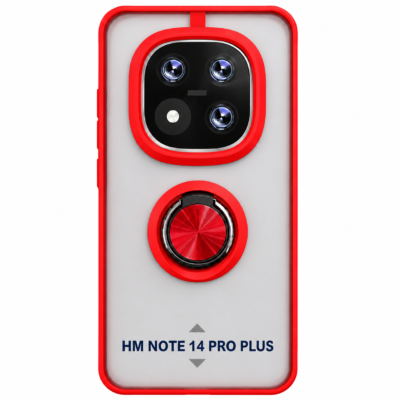 Funda con Anillo Integrado para Xiaomi Redmi Note 14 PRO PLUS - Rojo