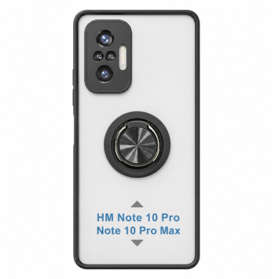 Funda con Anillo Integrado para Xiaomi Redmi Note 10 PRO - Negro