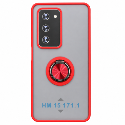 Funda con Anillo Integrado para Xiaomi Redmi 15 - Rojo