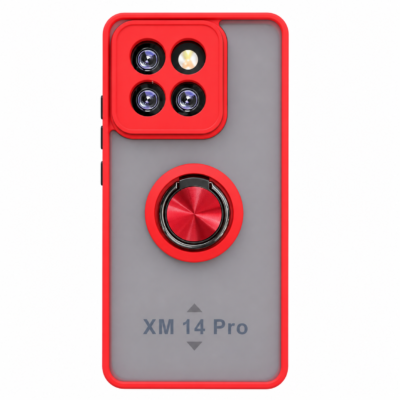 Funda con Anillo Integrado para Xiaomi MI 14T PRO - Rojo