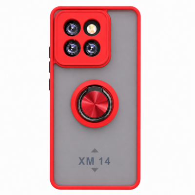 Funda con Anillo Integrado para Xiaomi MI 14 - Rojo