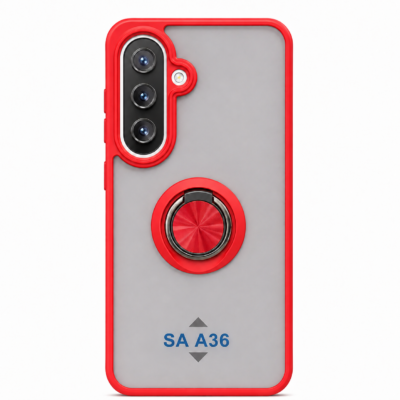 Funda con Anillo Integrado para Samsung A36 - Rojo