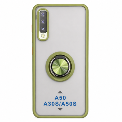 Funda con Anillo Integrado para Samsung A50 - Verde