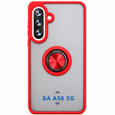 Funda con Anillo Integrado para Samsung A56 - Rojo