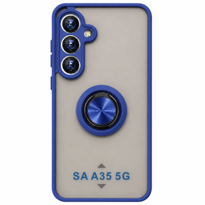 Funda con Anillo Integrado para Samsung A35 - Azul
