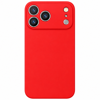 Funda de Silicona con Protección de Cámara – Antigolpes y Tacto Suave para IPHONE 17 PRO MAX - Rojo