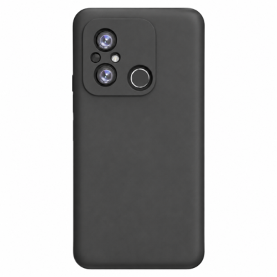 Funda de Silicona con Protección de Cámara – Antigolpes y Tacto Suave para Xiaomi Redmi 12C - Negro