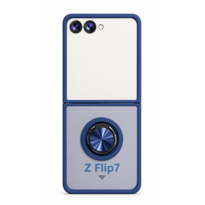 Funda con Anillo Integrado para Samsung Z FLIP 7 - Azul