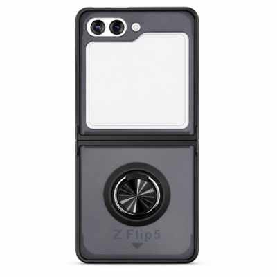Funda con Anillo Integrado para Samsung Z FLIP 5 - Negro