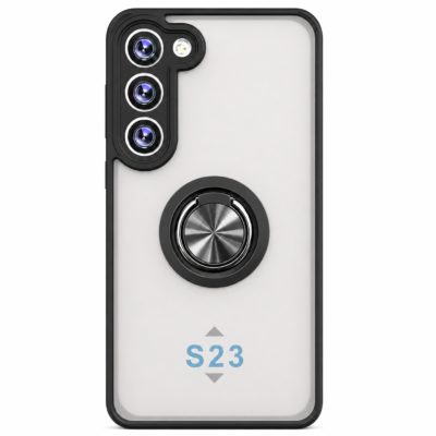 Funda con Anillo Integrado para Samsung S23 - Negro