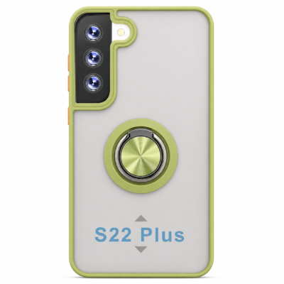 Funda con Anillo Integrado para Samsung S22 PLUS - Verde