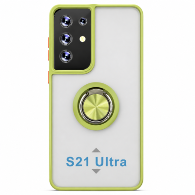 Funda con Anillo Integrado para Samsung S21 - Verde
