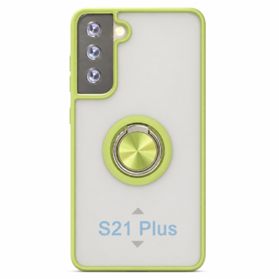 Funda con Anillo Integrado para Samsung S21 PLUS - Verde