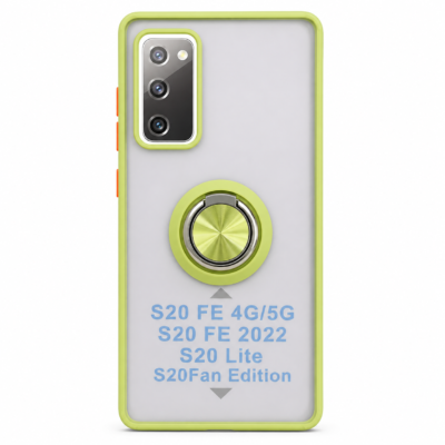 Funda con Anillo Integrado para Samsung S20 FE - Verde