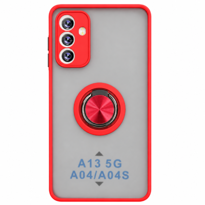 Funda con Anillo Integrado para Samsung A13 - Rojo