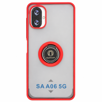 Funda con Anillo Integrado para Samsung A06 - Rojo