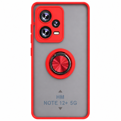 Funda con Anillo Integrado para Xiaomi Redmi Note 12 5G - Rojo