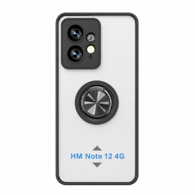 Funda con Anillo Integrado para Xiaomi Redmi Note 12 4G - Negro