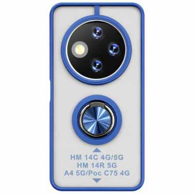Funda con Anillo Integrado para Xiaomi Redmi 14C - Azul