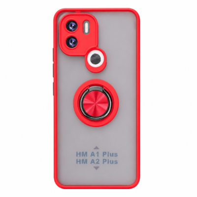 Funda con Anillo Integrado para Xiaomi Redmi A1 PLUS - Rojo