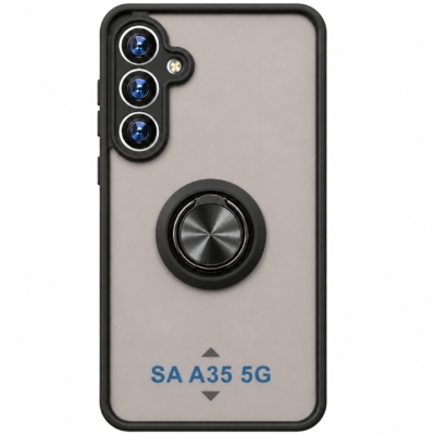 Funda con Anillo Integrado para Samsung A35 - Negro