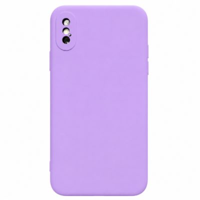 Funda de Silicona con Protección de Cámara – Antigolpes y Tacto Suave para IPHONE X - Morado