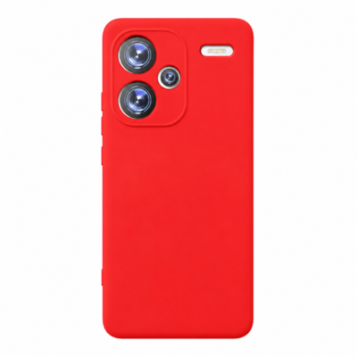 Funda de Silicona con Protección de Cámara – Antigolpes y Tacto Suave para Xiaomi Redmi Note 13 Pro Plus - Rojo