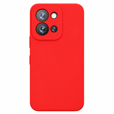 Funda de Silicona con Protección de Cámara – Antigolpes y Tacto Suave para Xiaomi Redmi 15C - Rojo