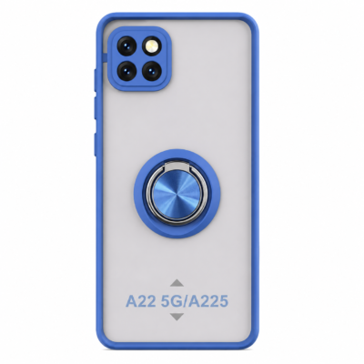 Funda con Anillo Integrado para Samsung A22 - Azul