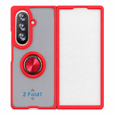 Funda con Anillo Integrado para Samsung Z FOLD 7 - Rojo