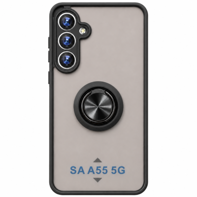 Funda con Anillo Integrado para Samsung A55 - Negro