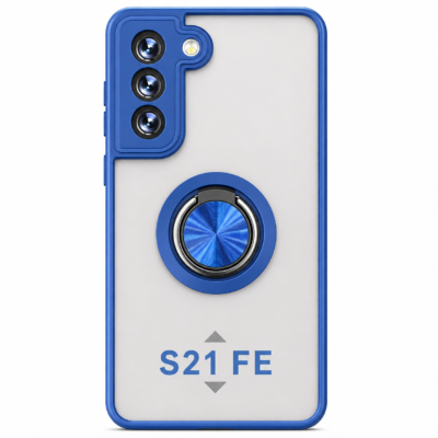 Funda con Anillo Integrado para Samsung S21 FE - Azul