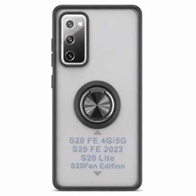 Funda con Anillo Integrado para Samsung S20 FE - Negro