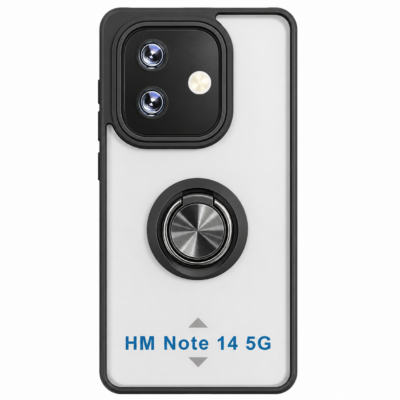 Funda con Anillo Integrado para Xiaomi Redmi Note 14 5G - Negro
