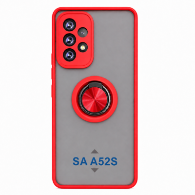 Funda con Anillo Integrado para Samsung A52S - Rojo