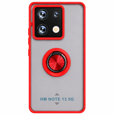 Funda con Anillo Integrado para Xiaomi Redmi Note 13 5G - Rojo