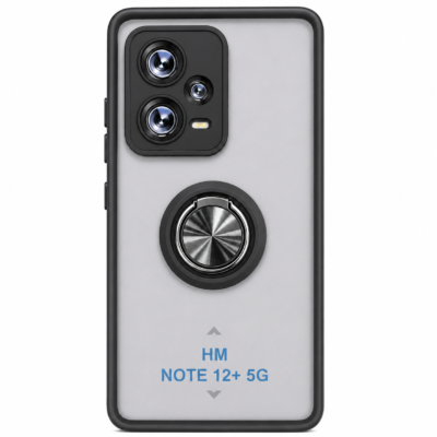 Funda con Anillo Integrado para Xiaomi Redmi Note 12 5G - Negro