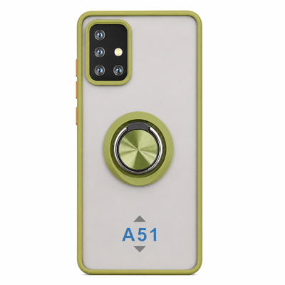 Funda con Anillo Integrado para Samsung A51 - Verde