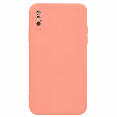 Funda de Silicona con Protección de Cámara – Antigolpes y Tacto Suave para IPHONE X - Rosa