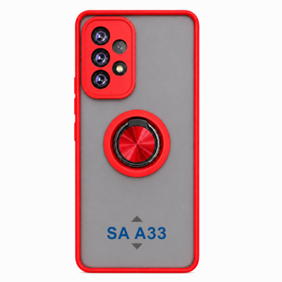 Funda con Anillo Integrado para Samsung A33 - Rojo
