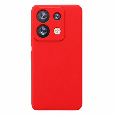 Funda de Silicona con Protección de Cámara – Antigolpes y Tacto Suave para Xiaomi Redmi Note 13 5G - Rojo