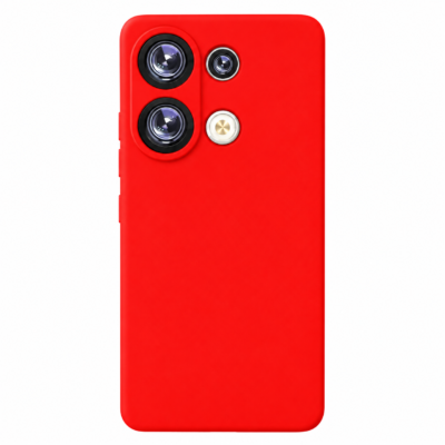 Funda de Silicona con Protección de Cámara – Antigolpes y Tacto Suave para Xiaomi Redmi Note 13 4G - Rojo